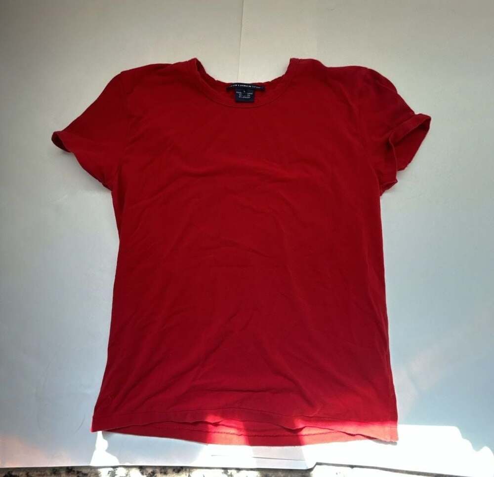 Ralph Lauren Sport T-Shirt Size L Red Cotton Spandex